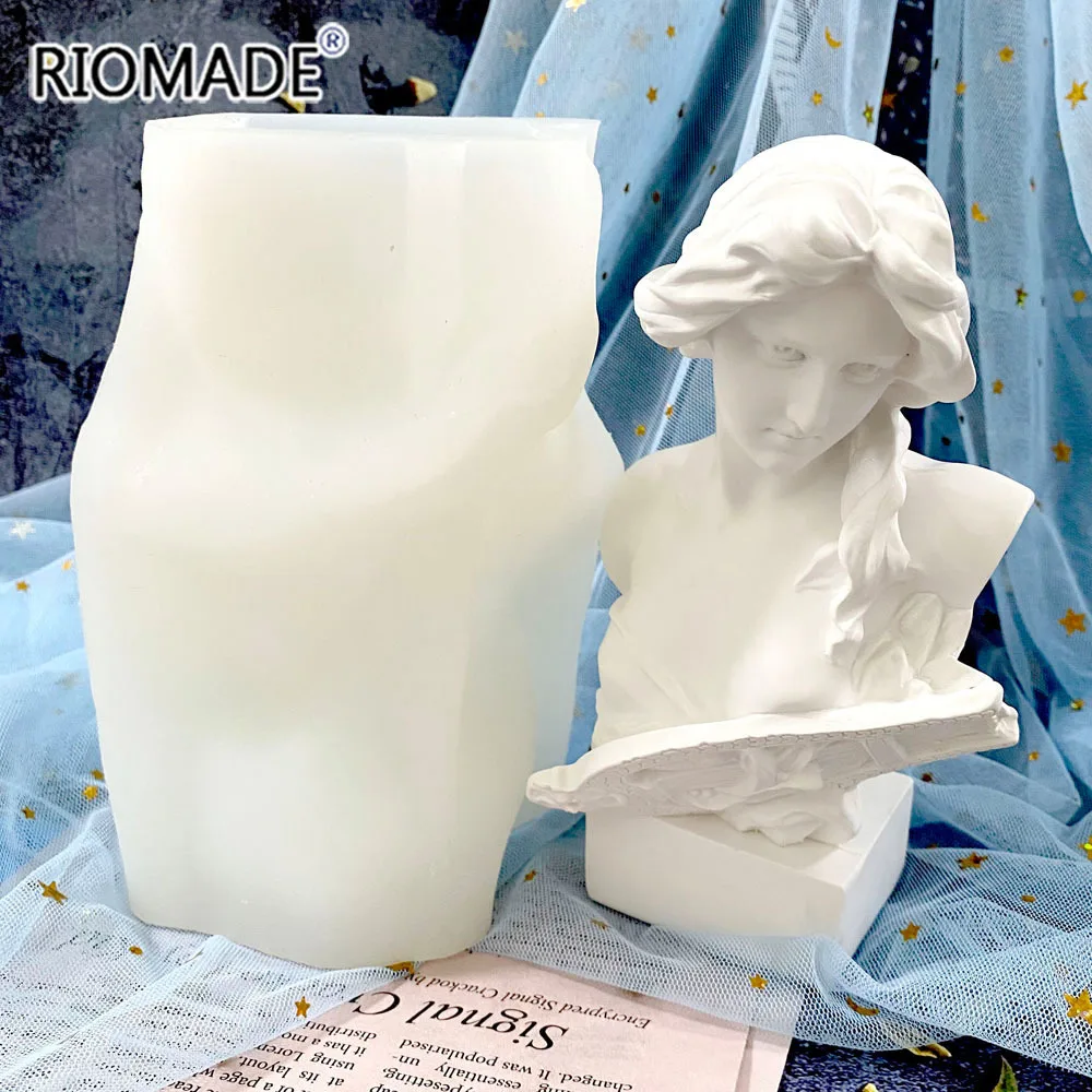 Big Size 3D Goddess Silicone Candle Mold Ancient Greek Statue DIY Crafts Resin Gypsum Candle Aromatherapy Making Tools Mould