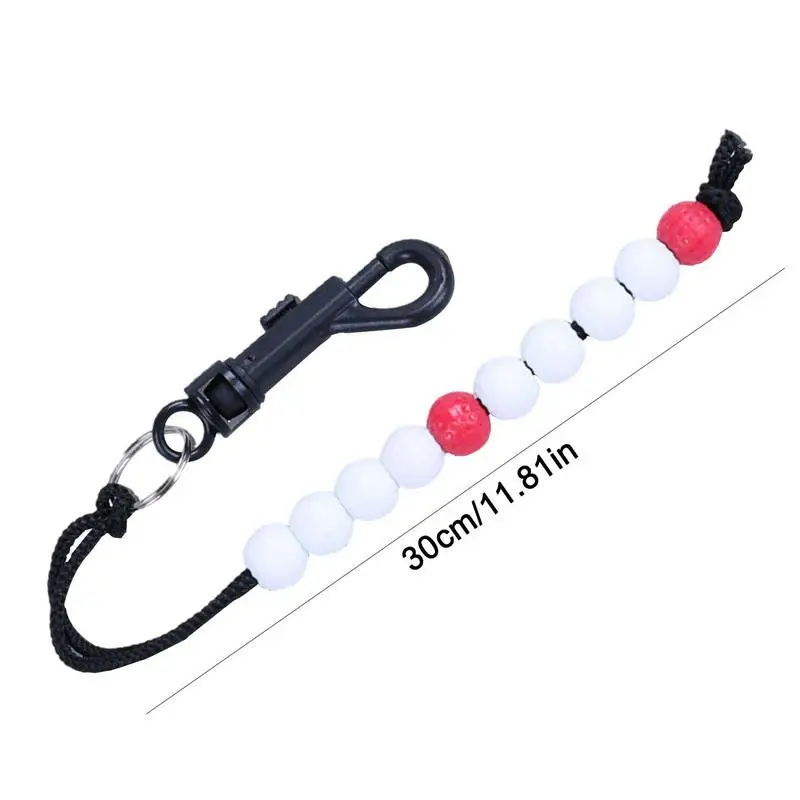 Golf Stroke Score Counter With Golf Bead Chain Stroke Bead Counter Bracelet With Simple Clip Nylon Woven Rope Golf Training Aids