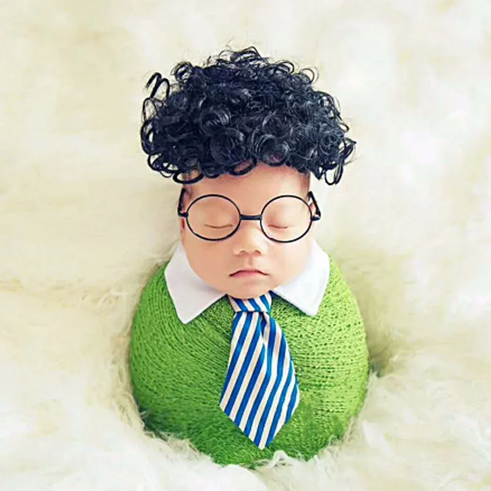 Newborn Baby Glasses Photography Props Boy Gentleman Mini Sunglasses Photo Studio Shooting Photo Items Photography Decoration