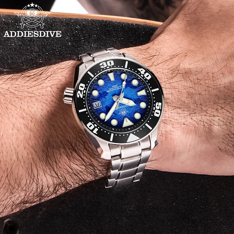 ADDIESDIVE AD2102 Men Luxury Watch Sapphire Crystal 200m Waterproof BGW9 Super Luminous NH35  Automatic Watches Reloj Hombre