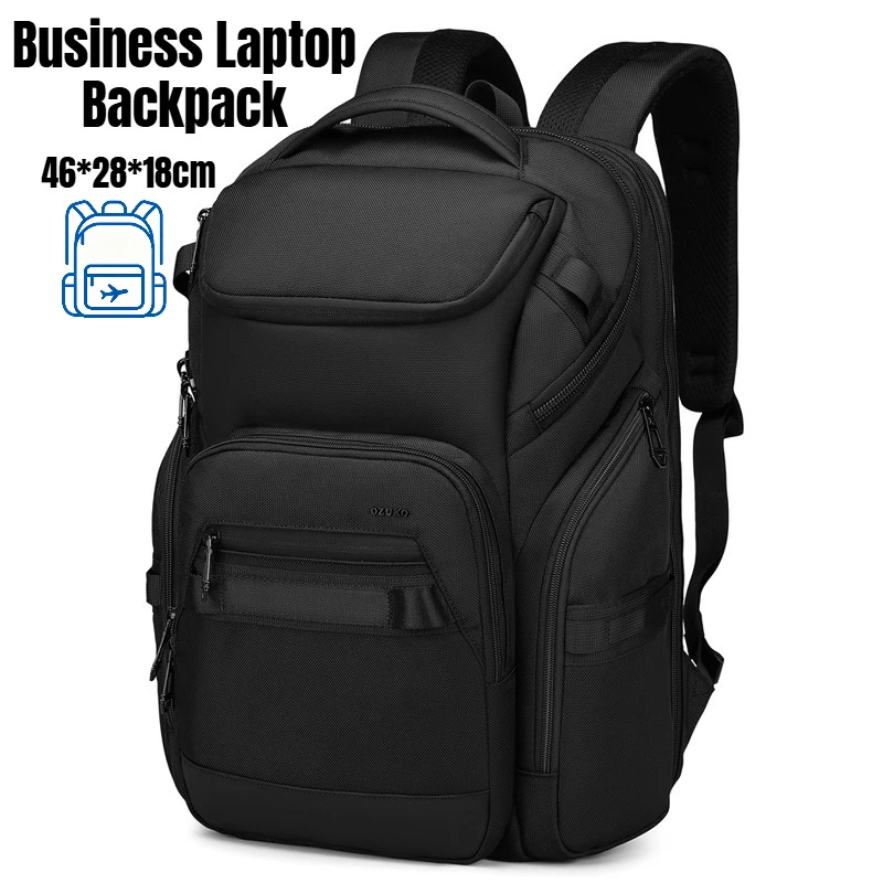 Business Laptop Backpack for Men Cabin Approved Large Capacity Waterproof Commute Backpack Business Travel Computer Bag
