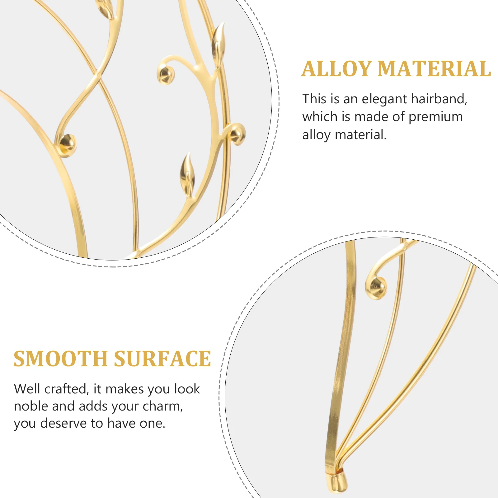 

1Pcs Elegant Hairband Ancient Chinese Style Alloy Headpiece for Bridal Evening Party Stylish Hair Hoops Women Fashion