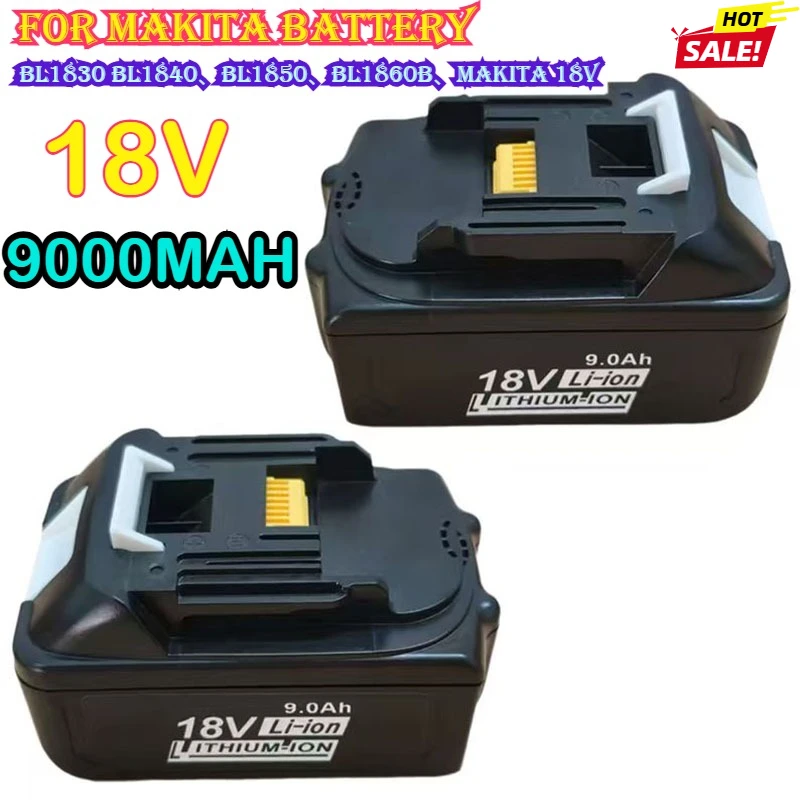 

6000mAh-9000mAh for Makita 18V Battery Rechargeable Power Tools Battery 18V with LED Li-ion Replacement LXT BL1830 BL1860 BL1850