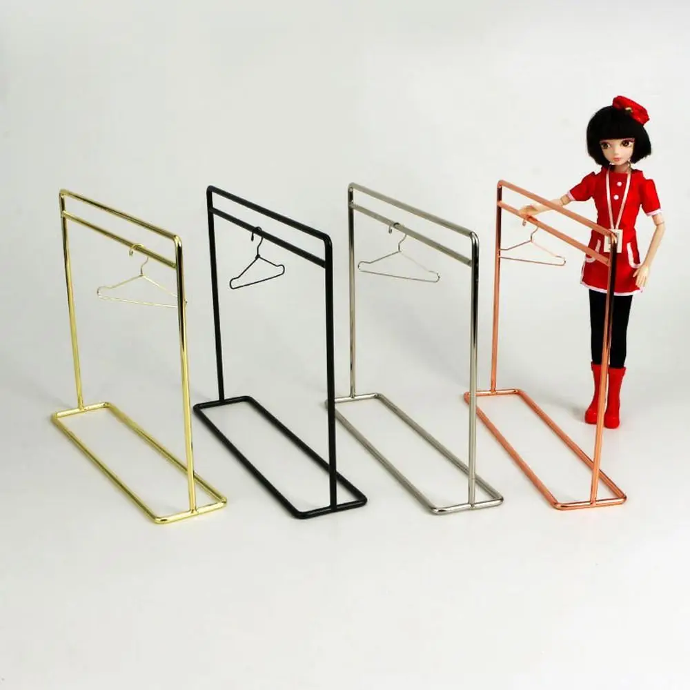 Garment Organizer Doll Clothes Rack Dollhouse Furniture Earrings Jewelry Miniature Hangers Metal Display Stand