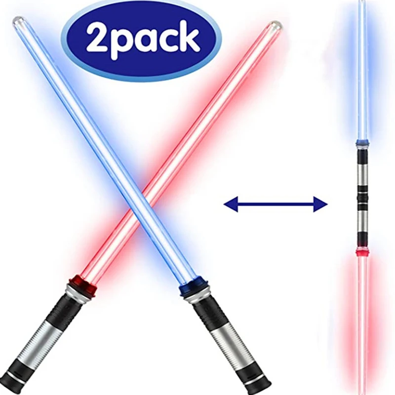 2 in 1 Lightsaber Smooth Swing Heavy Dueling RGB 7 Colors Change Soundfonts Force FX FOC Blaster Toys Jedi laser Sword