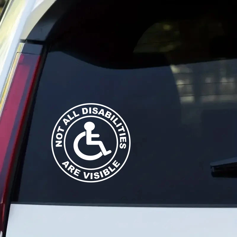 JT42# Not All Disabilities Are Visible Car Stickers Car Doors And Windows Decoration Car Accessories Vinyl Decal