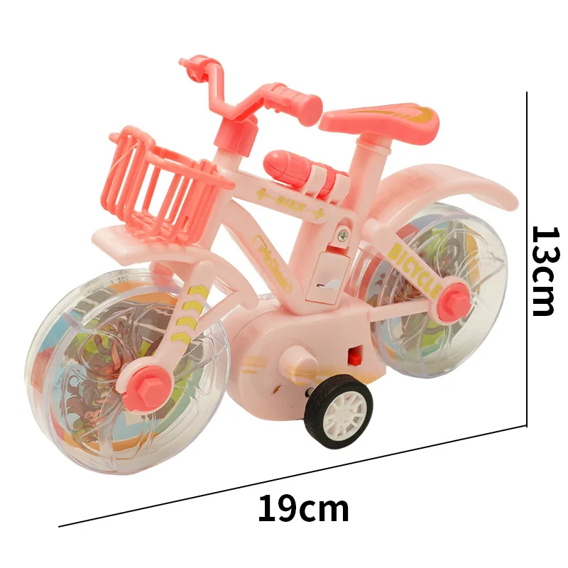 Jouets de vélo engrenages de Simulation pour enfants, vélo à inertie créatif avec lumières, jeux de bureau, accessoires pour maison de poupée, jouets de maison de jeu