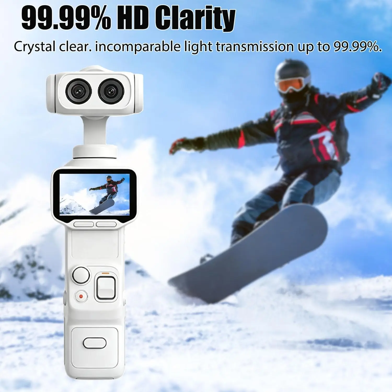 Guided Tempered Glass Screen Film For Insta360 Luna Ultra HD Lens Protector 9H Hardness Anti-Scratch Alignment Frame