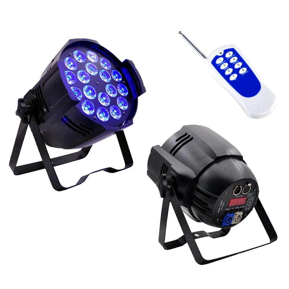 18x12w 4in1 RGBW Wirelss Remote Control Led Par Light Full Color DJ Aluminum alloy Strobe Dmx 512 Wash Stage Light