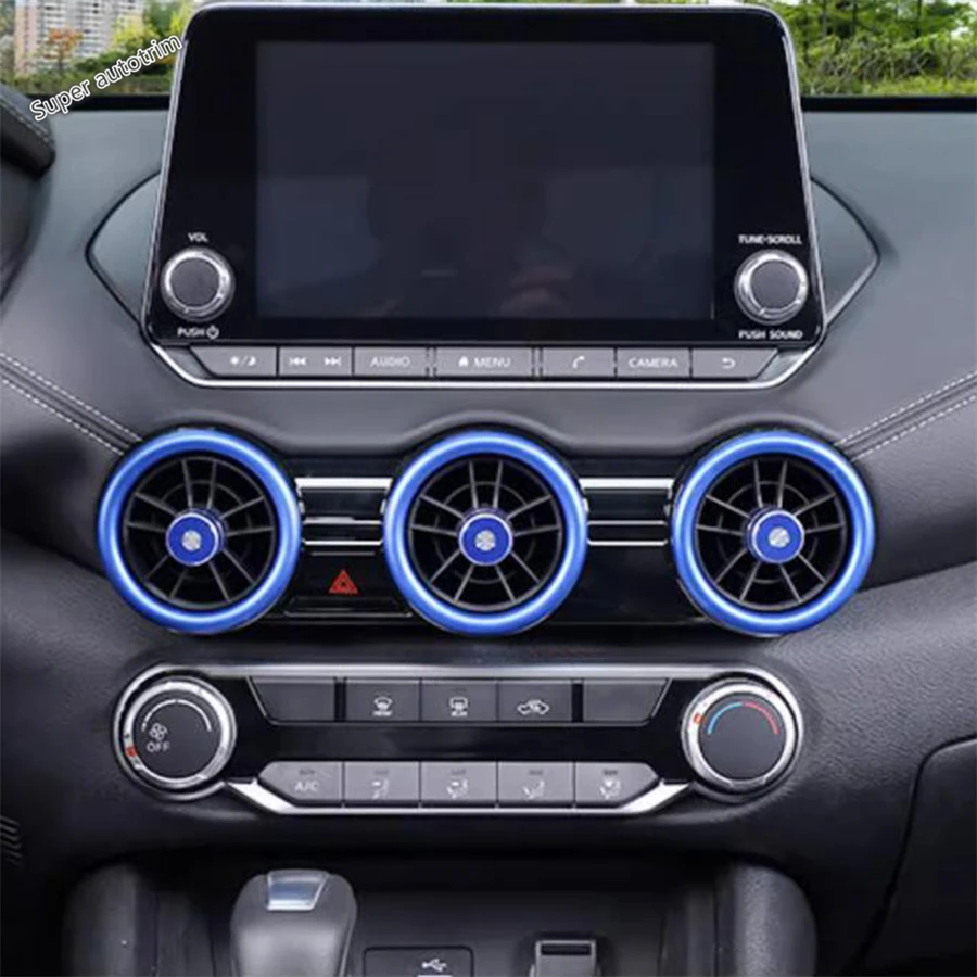 

Car Central Dashboard Middle AC Air Conditioning Vent Ring Circle Cover Trim Accessories For Nissan Sentra / Sylphy 2020 - 2024