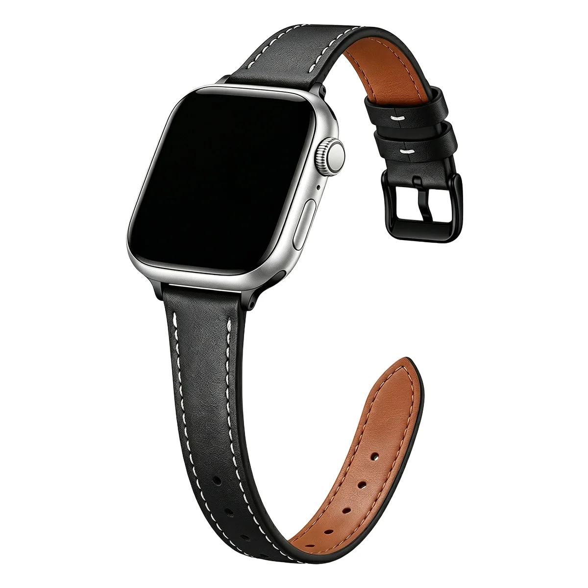 Skórzany pasek do Apple Watch, model „Leather Loop”, dla kobiet, pasuje do modeli Ultra/Series 12/11/10/9/8/7/6/5/4/3/2/1 SE, rozmiary: 38 mm, 40 mm, 41 mm, 42 mm, 44 mm, 45 mm, 46 mm, 49 mm. — zdjęcie produktu 7