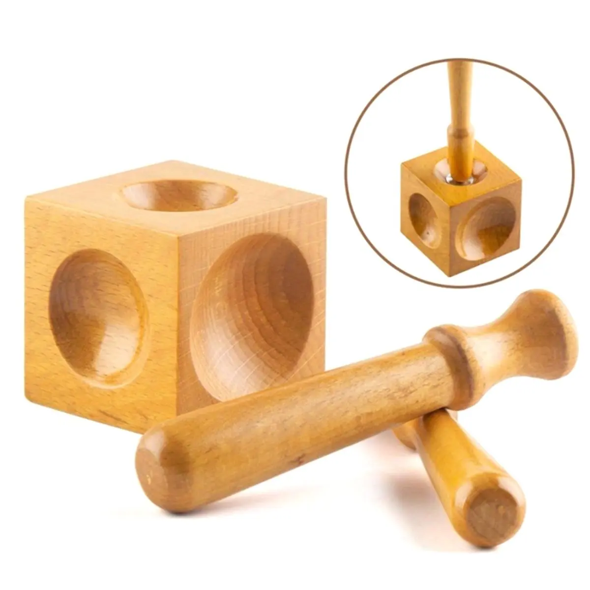 STOCK - Accessoires de bijouterie : Bloc de façonnage carré, Bloc de poinçonnage bombé, Outil de façonnage de bijoux, Ensemble d'outils de fabrication de bijoux