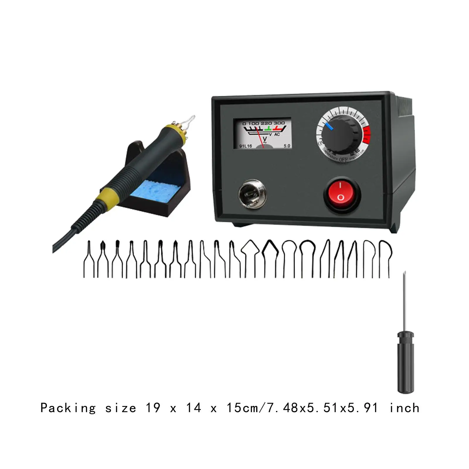 Wood Burner Tool Adjustable Temperature Burner 20 Pen Tips Pyrography Tool for Hot Stamping Carving Leather Embossing Repairing