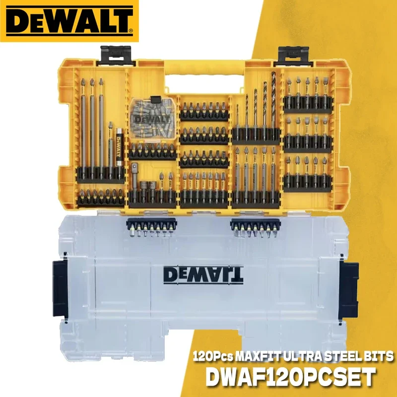 DEWALT DWAF120PCSET 1/4 in Maxfit Ultra Steel Drill 120-Piece Power Tool Driving High-Speed Steel Screwdriving Bit Head Set