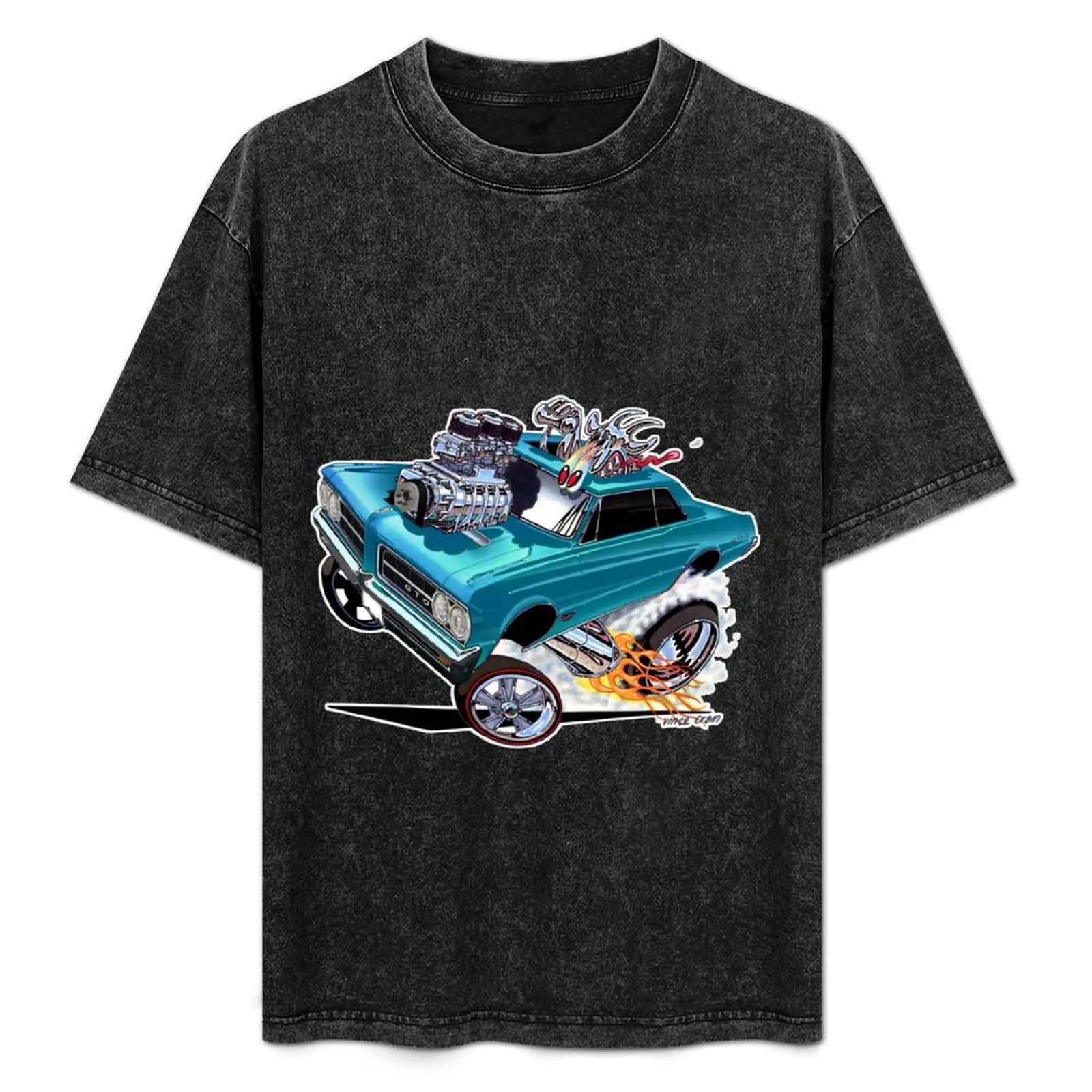 Vince Crain GOATINATOR blue 1964 GTO T-Shirt Basic Breathable Solid Color T-Shirt