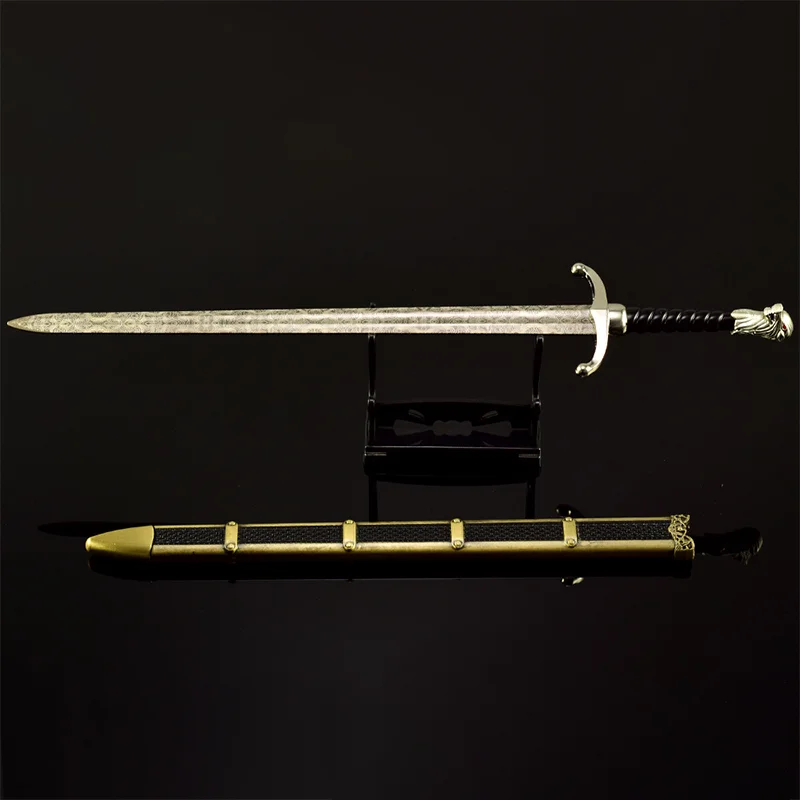 30 cm Power Game Het langklauwige zwaard heeft een schede, middeleeuws zwaard, Katana Speelgoedmes Tafeldecoraties Ambachten Collecties