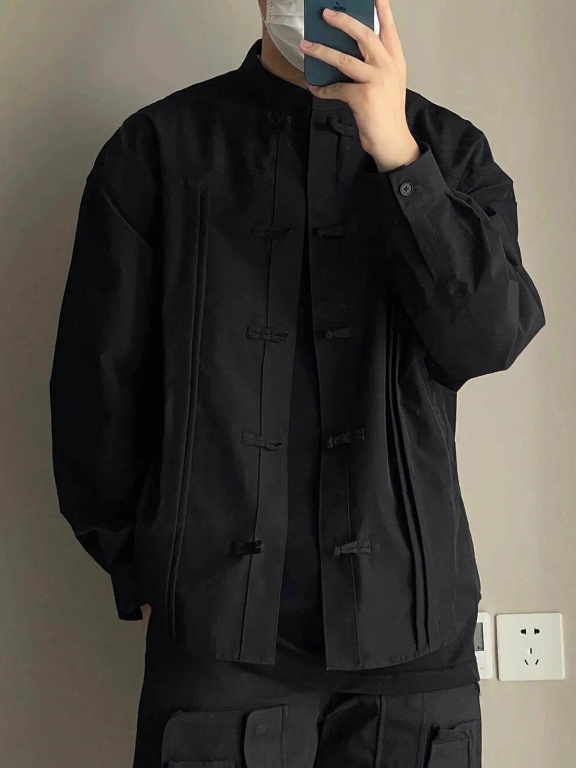 

Свободный длинный све, повседневный мужской костюм, винтажный брендовый китайский костюм Sle Tang, осеннее новое поступление, полиэфирное волокно