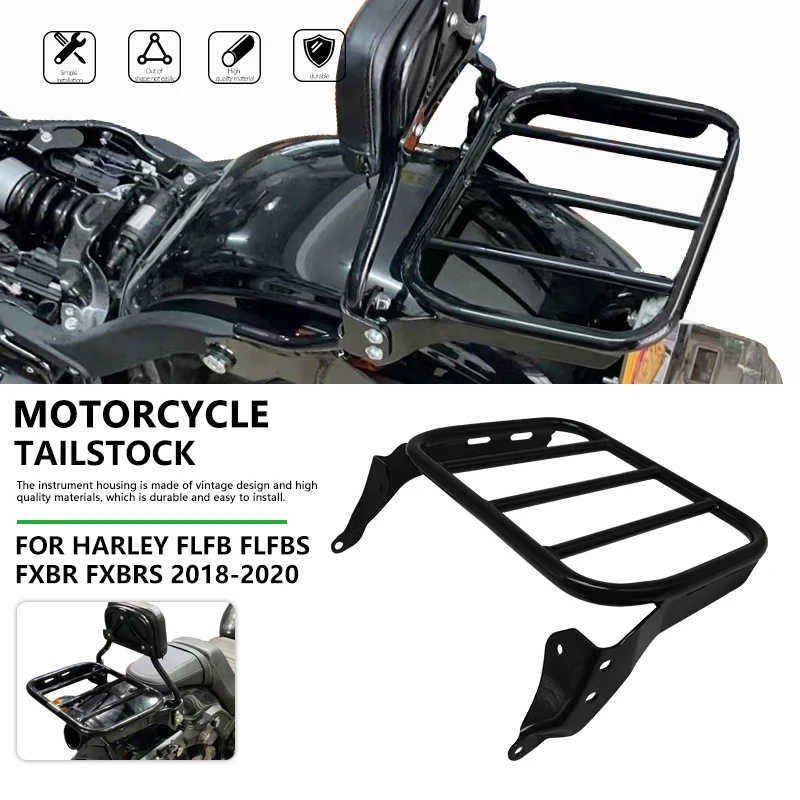 

Motorcycle Tailstock for Harley FLFB FLFBS FXBR FXBRS 2018 2019 2020 Sissy Bar Backrest Luggage Rack