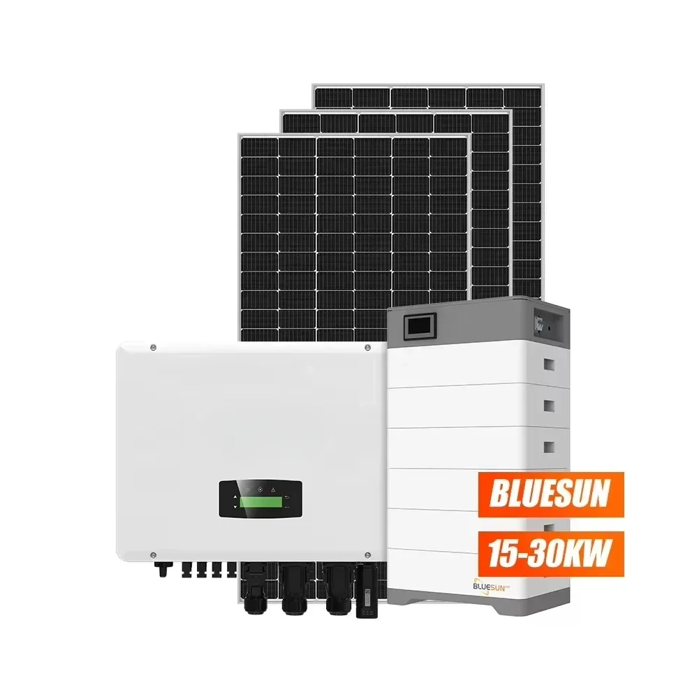 Bluesun Hybrid Solar System 5KW 10KW 15kw 20kw Complete Home Solar System Kit 10 Kw Solar Power System With CE Certification