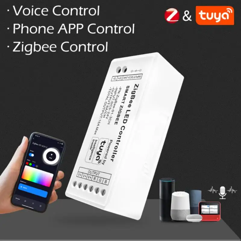 DC 5-24V Single Color/RGB/RGBW/RGBWW/RGBCCT LED Wifi Controller Zigbee Led Strip Controller For Tuya Alexa Google Home