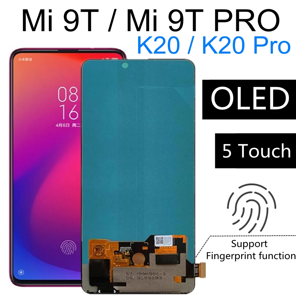 

6.39'' OLED For Xiaomi Mi 9T lcd Mi9t Pro LCD Display Touch Screen Digitizer Assembly Replace FOR Xiaomi Redmi K20 PRO LCD