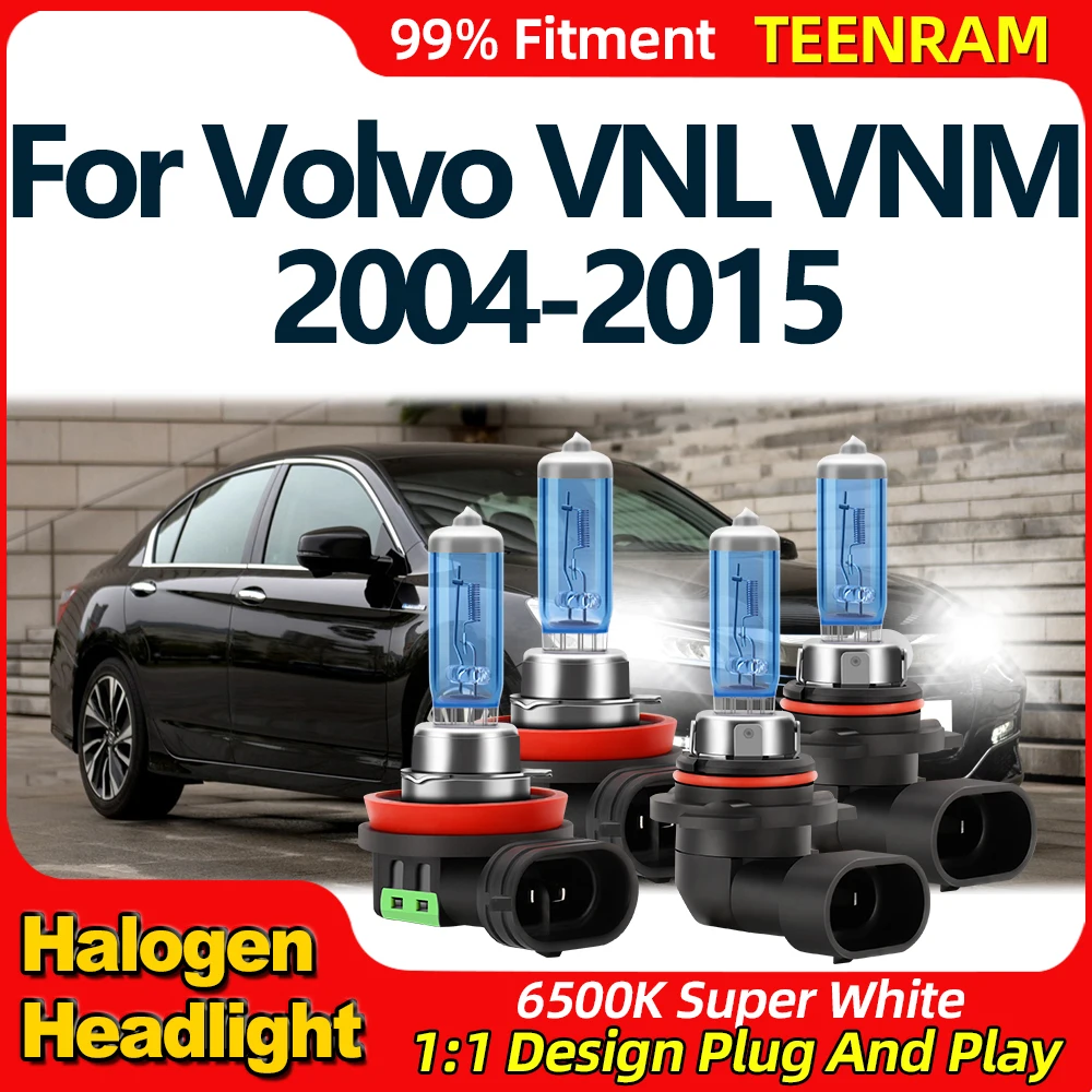 

24000LM Halogen Headlight Bulbs 200W Auto Headlamps 12V 6500K Plug And Play For Volvo VNL VNM 2004-2010 2011 2012 2013 2014 2015