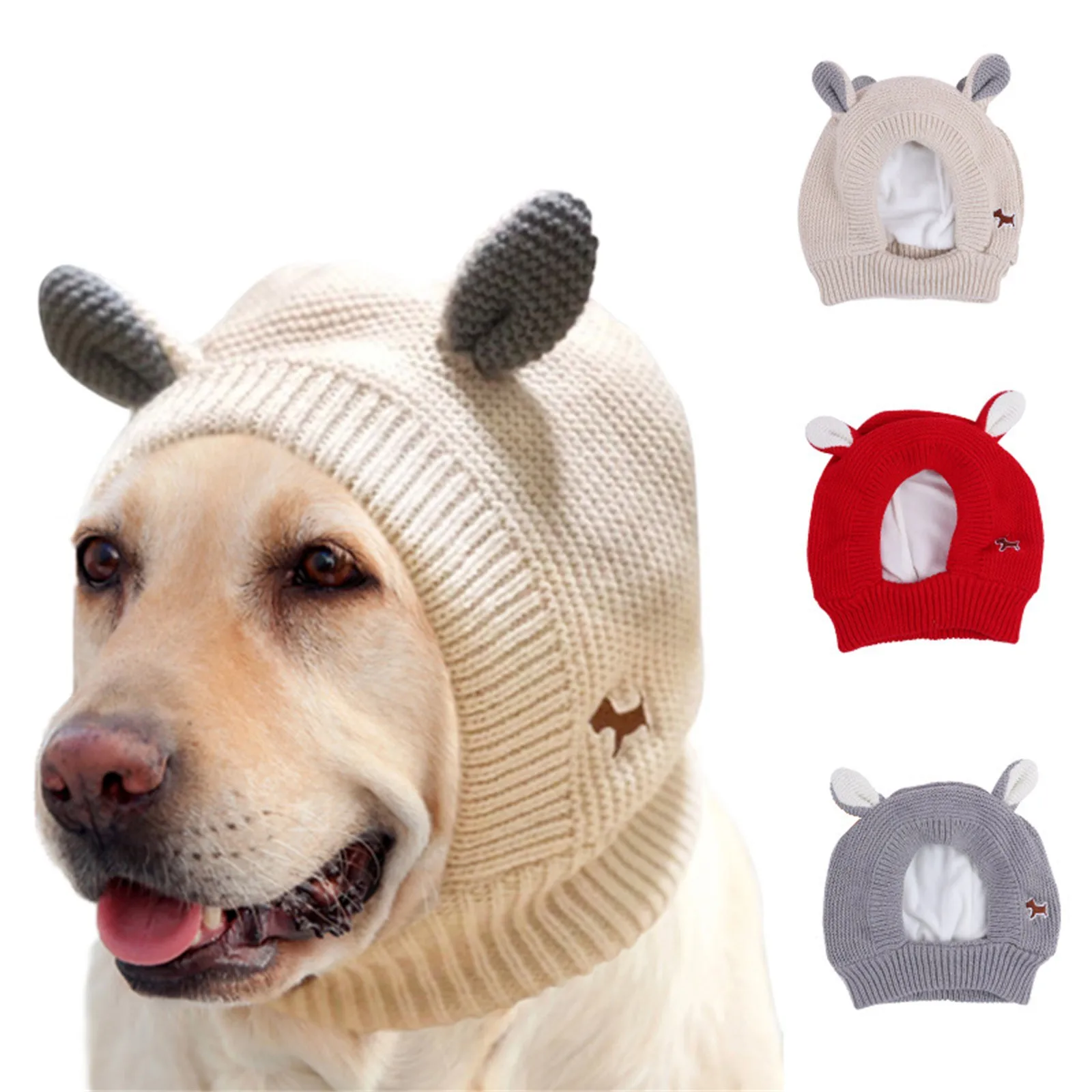 Pet Supplies Knitted Rabbit Ears Pet Hat Fall And Winter Warm Pet Head Cover Dog Hat 2024 Accesorios Para Mascotas 애견용품