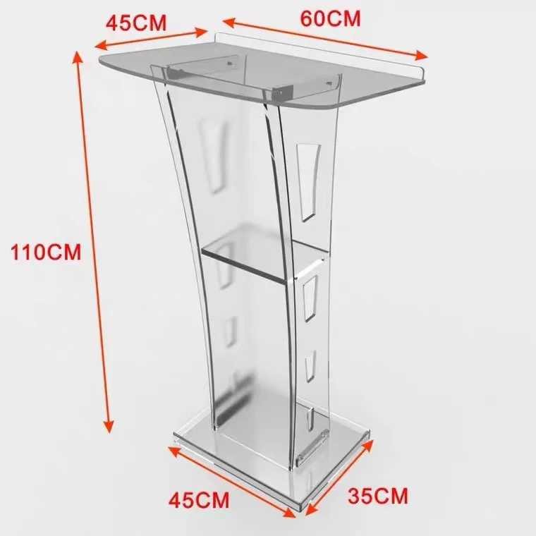 Acrylic speech high transparency welcome platform, conference hosting platform, wedding emcee platform