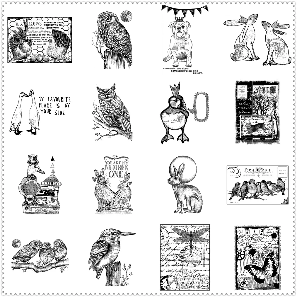 

Animals Birds Owl Rabbit Easter 2022 New Clear Stamps For Scrapbooking Paper Making Account Craft Set Card Transparent Seal