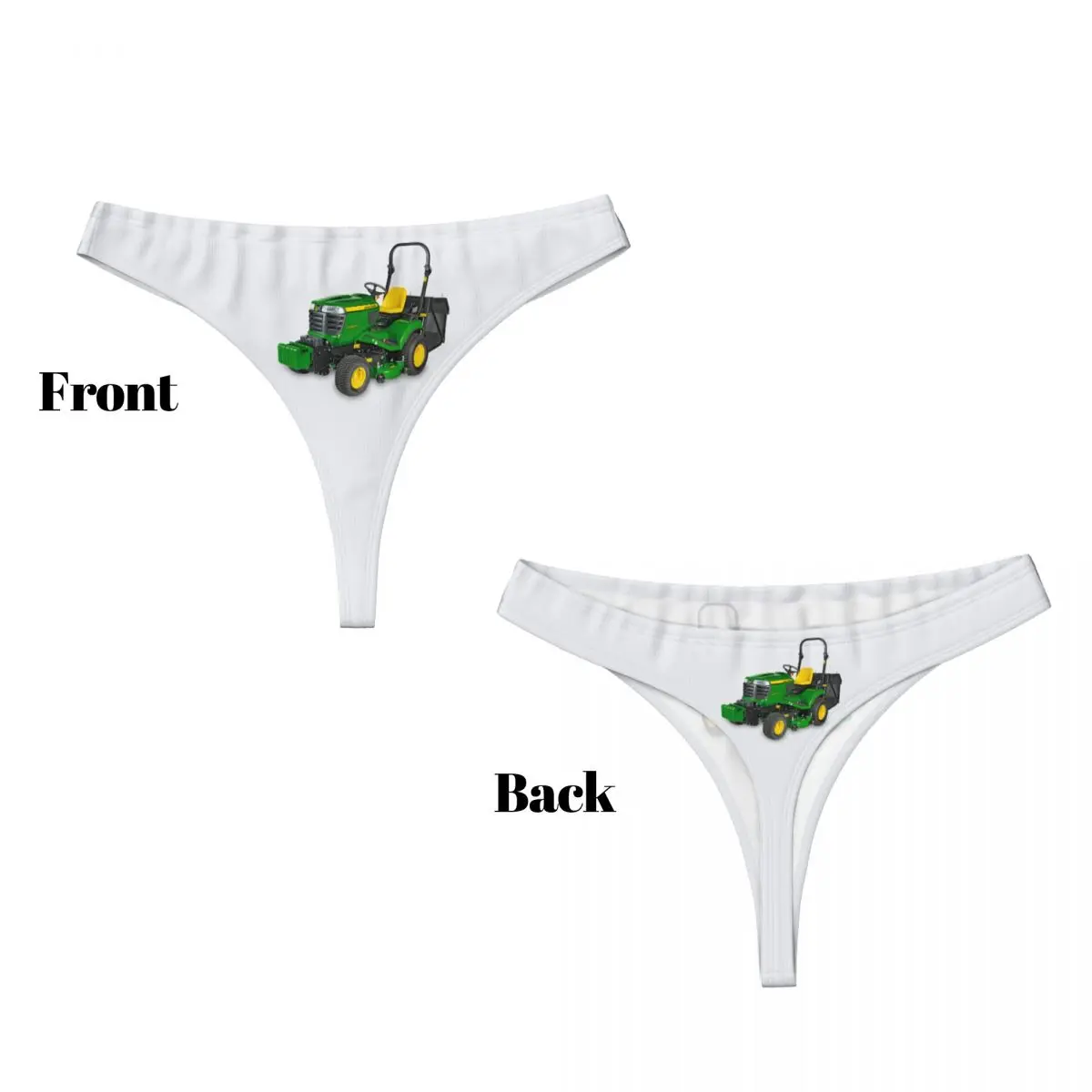 Tanga de Tractor personalizado para mujer, ropa interior cómoda, elástica, maquinaria pesada, bragas