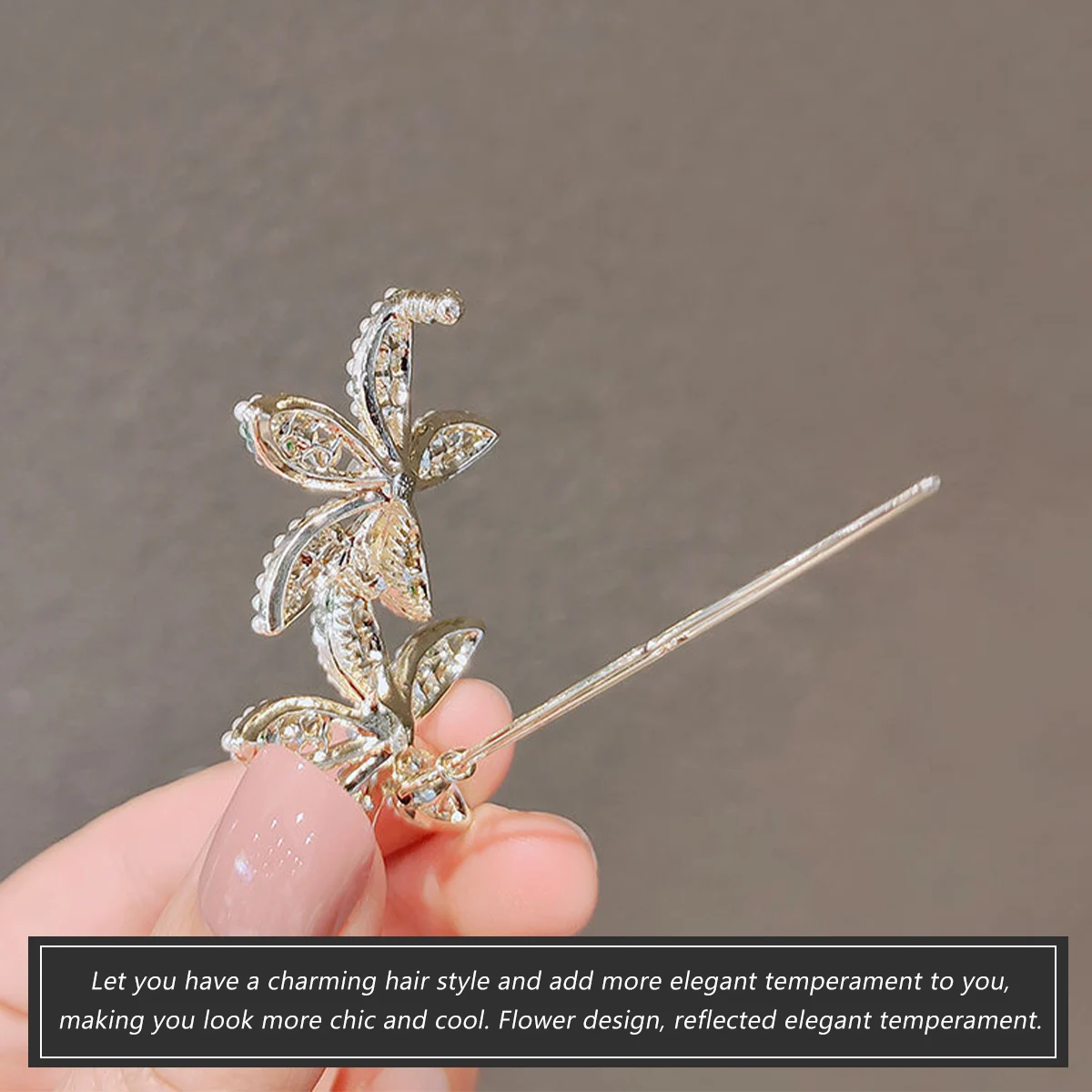 3 قطعة مشبك شعر اللؤلؤ المرأة أنيقة زهرة دبوس الشعر سبائك الزنك دائم عدم الانزلاق مناسبة بنات حفلة موسيقية هدايا الزفاف الشعر #6