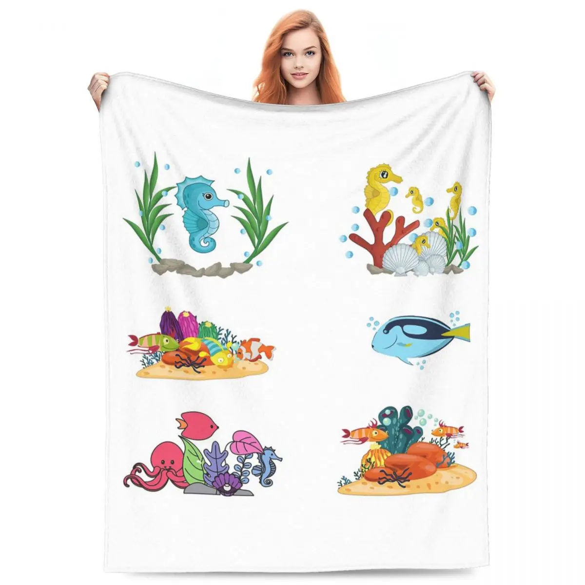 

Одеяла с водными рыбами и океанами, фланелевое одеяло для дивана, пледы для дома, спальни, уличные пледы, покрывало, одеяло