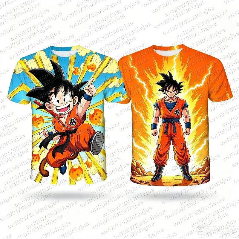 Anime Dragon Ball Son Goku 3d Print Kids T Shirt Summer Fashion Casual T-Shirt Boy Girl Unisex Children's Clothing Tshirt Tops