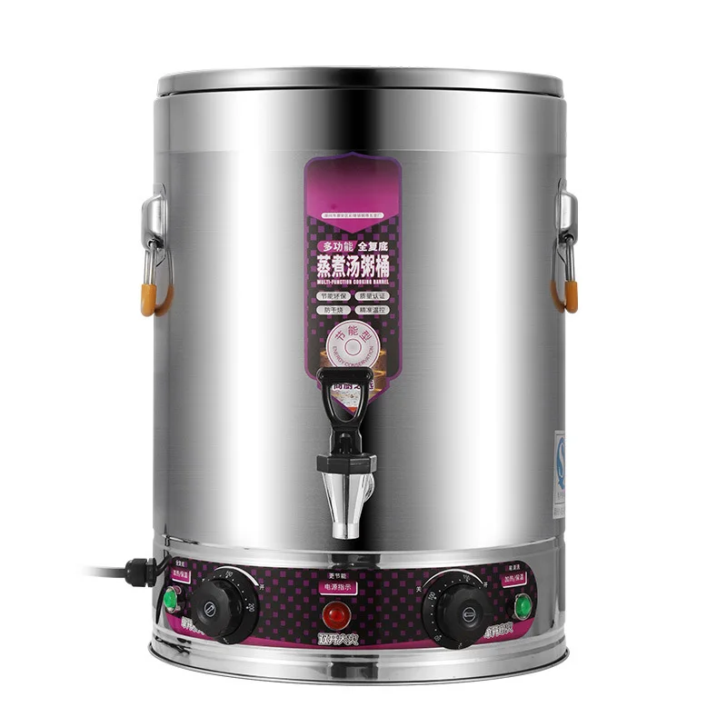 Double-Layer Insulated Stainless Steel Electric Soup Pot with Full-Base Heating, 60L/80L/100L Large Capacity, Commer(Customized)