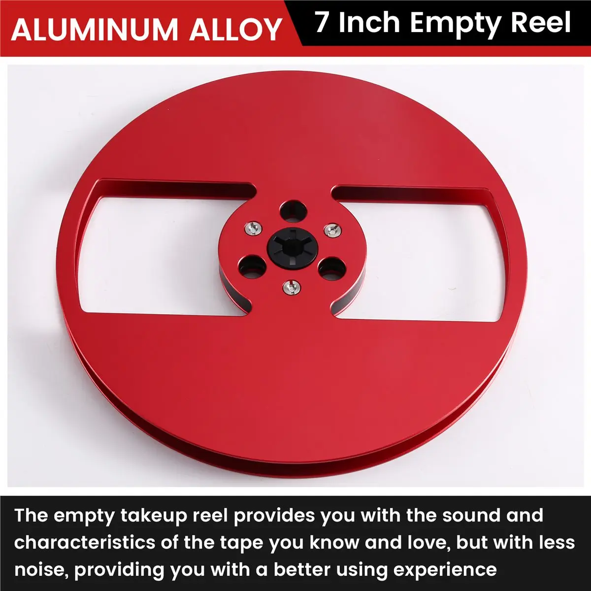 【DT56】2 Hole Opening 1/4 7 Inch Empty Reel High Hardness Open Reel Aluminum Alloy Reel for Recording Studio