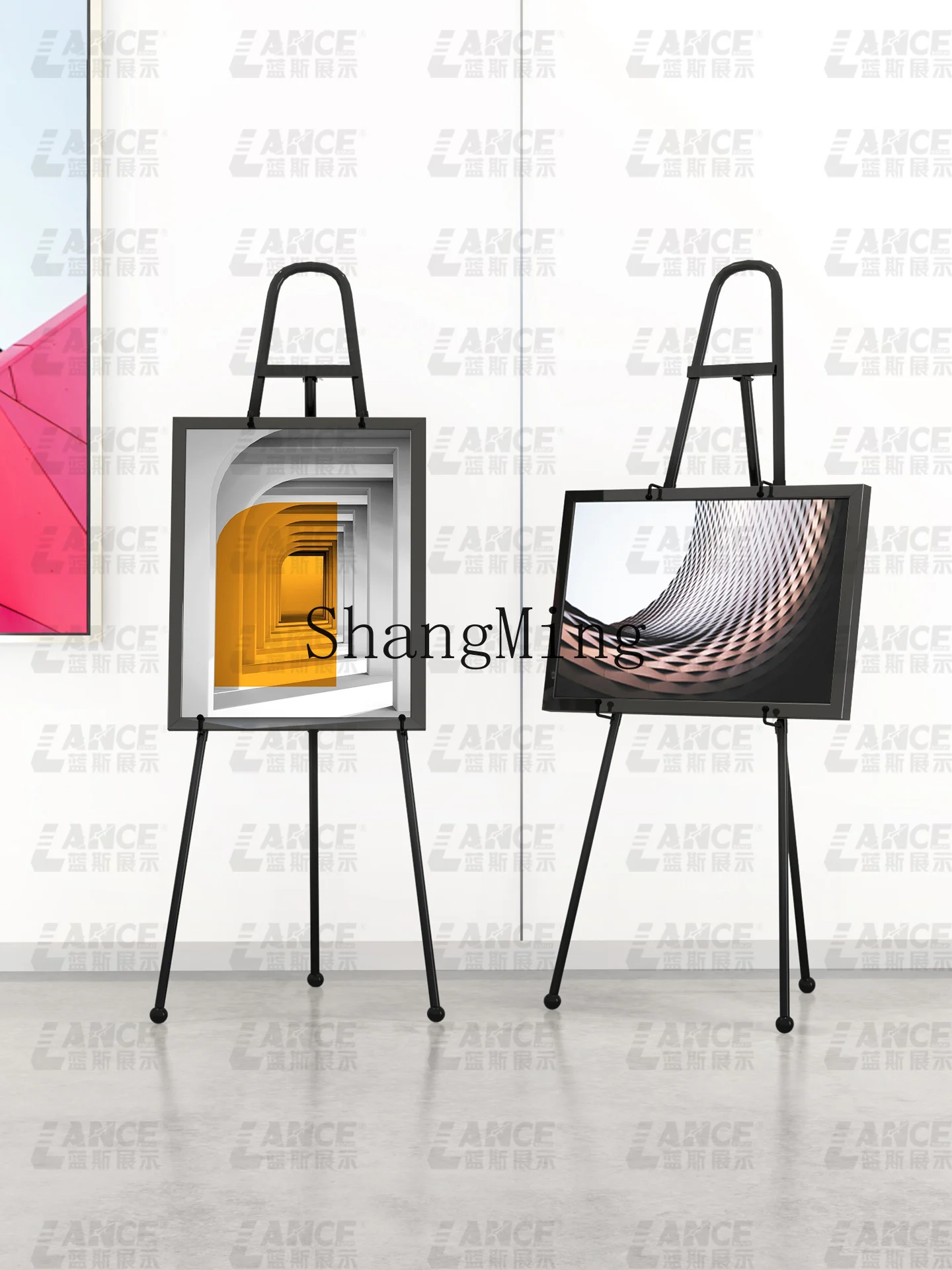 

CL wrought iron art exhibition display stand high-end easel wedding photo advertising photo frame stand vertical floor bracket