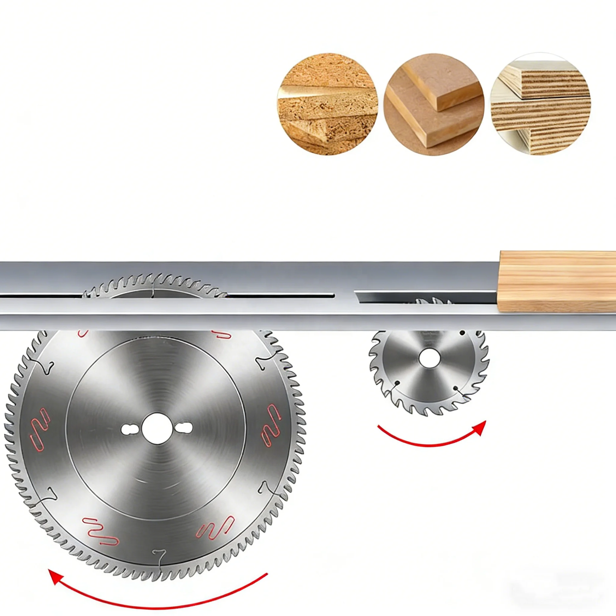 Industrial Grade Precision Woodworking Pushing Table Saw Blade Hard Alloy 12 Inch 96 Tooth 30MM Arbor 3.2mm Thickness