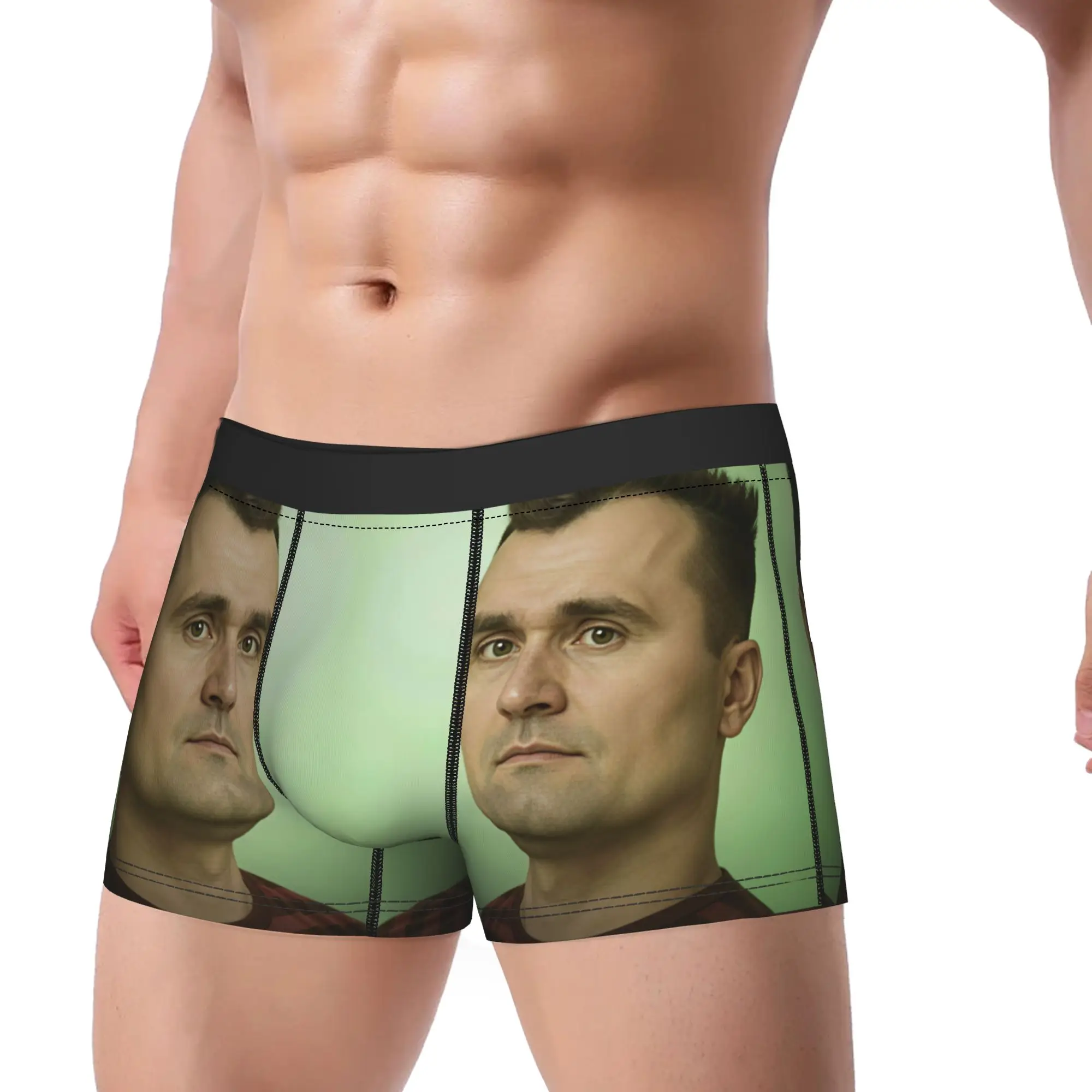 Charlie Kirk Portrait Vintage Meme Underwear  Print Trunk Quality Male Panties Breathable Boxer Brief Birthday Gift
