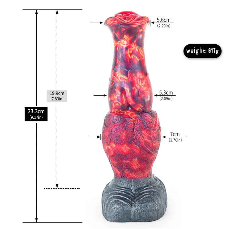 NUUN Alien Horse Dildo with Suction Cup Knot Flower Head Prostate Stimulator Cock Buttplug Sexy Shop Toy for Women Men Foreplay