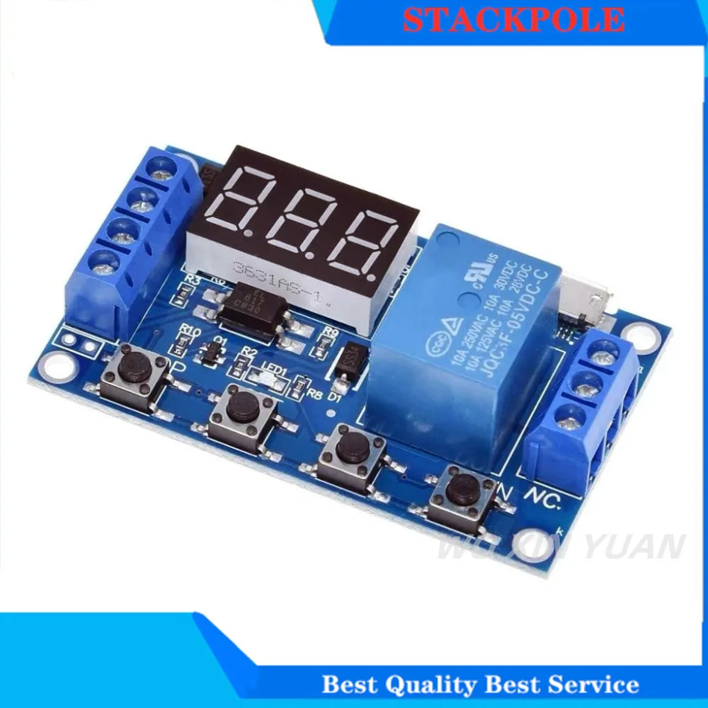 6-30V Relay Module Switch Trigger Time Delay Circuit Timer Cycle Adjustable 828 Promotion