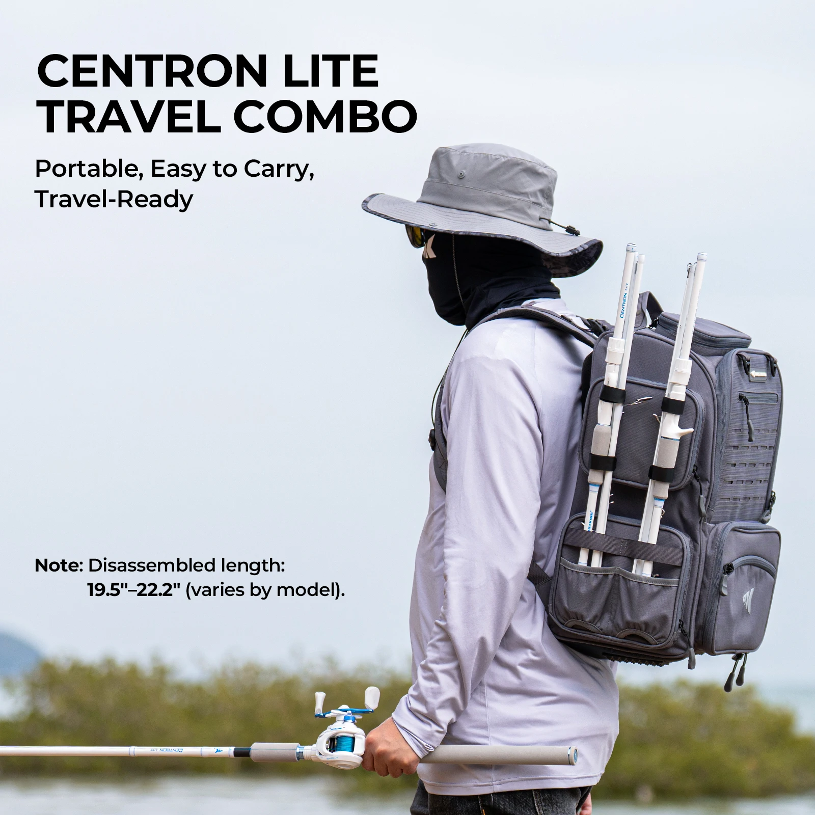 Combo Baitcasting KastKing Centron Lite – Caña y Carrete Plegables IM6 - imagen 4