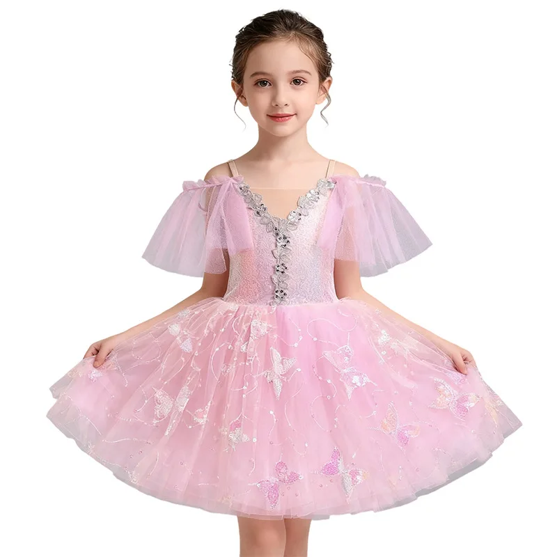 Tutu Mädchen Ballett Trikots Vestidos Ballerine Mädchen Kleider Tanz Kostüme Sommer Kinder Kleidung Party Ballett Kleid Kinder Outfit
