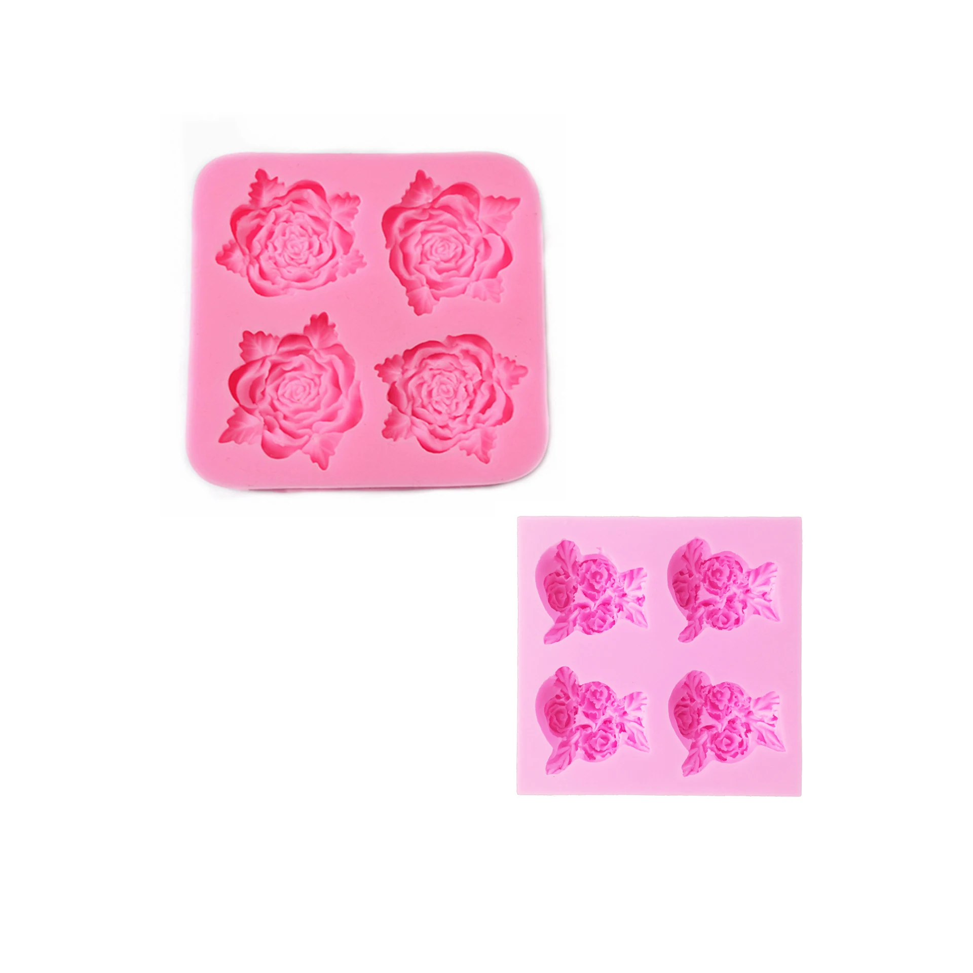 Leaf Leave 4 Flowers Cooking Tools Wedding Decoration Silicone Mold For Baking Fondant Sugar Craft Mug Cake Decorating