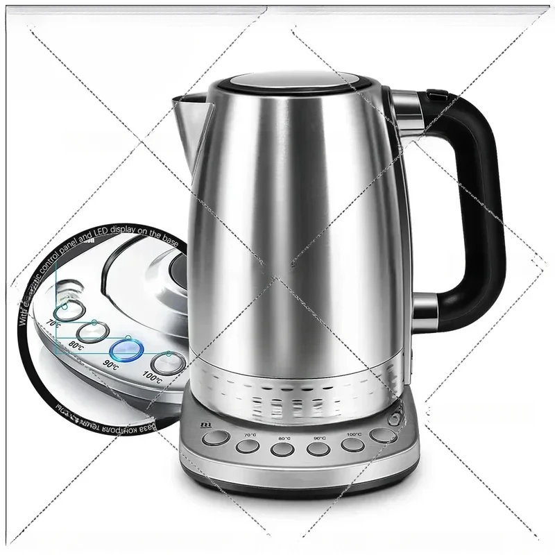 

1.7L Electric Tea Coffee Thermo Pot Appliances Kitchen Smart Kettle With Temperature Control Keep-Warm Function Sonifer