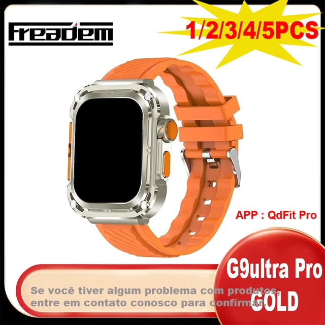 G9 Ultra Pro Gold Smart Watch 49mm BT Call NFC Wireless Charging 3 Straps Alarm Messages Reminder Sports Men Smart Watch Gold AliExpress