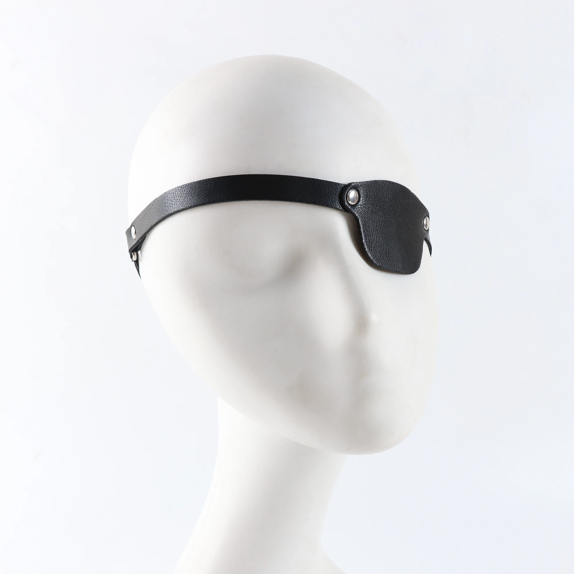 Pirate Eye Patch Leather Eye Patch for Men Women, Adjustable Eyepatch for Cosplay Eyepatch Pirate Halloween Costume Prop view 5