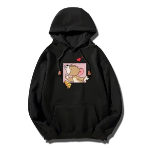 Áo trước của Tom và Jerry Anime với cặp đôi mũ trùm đầu và áo khoác nữ thông thường mặc áo len với mũ trùm đầu 10 Áo nỉ chính của Tom và Jerry - 5