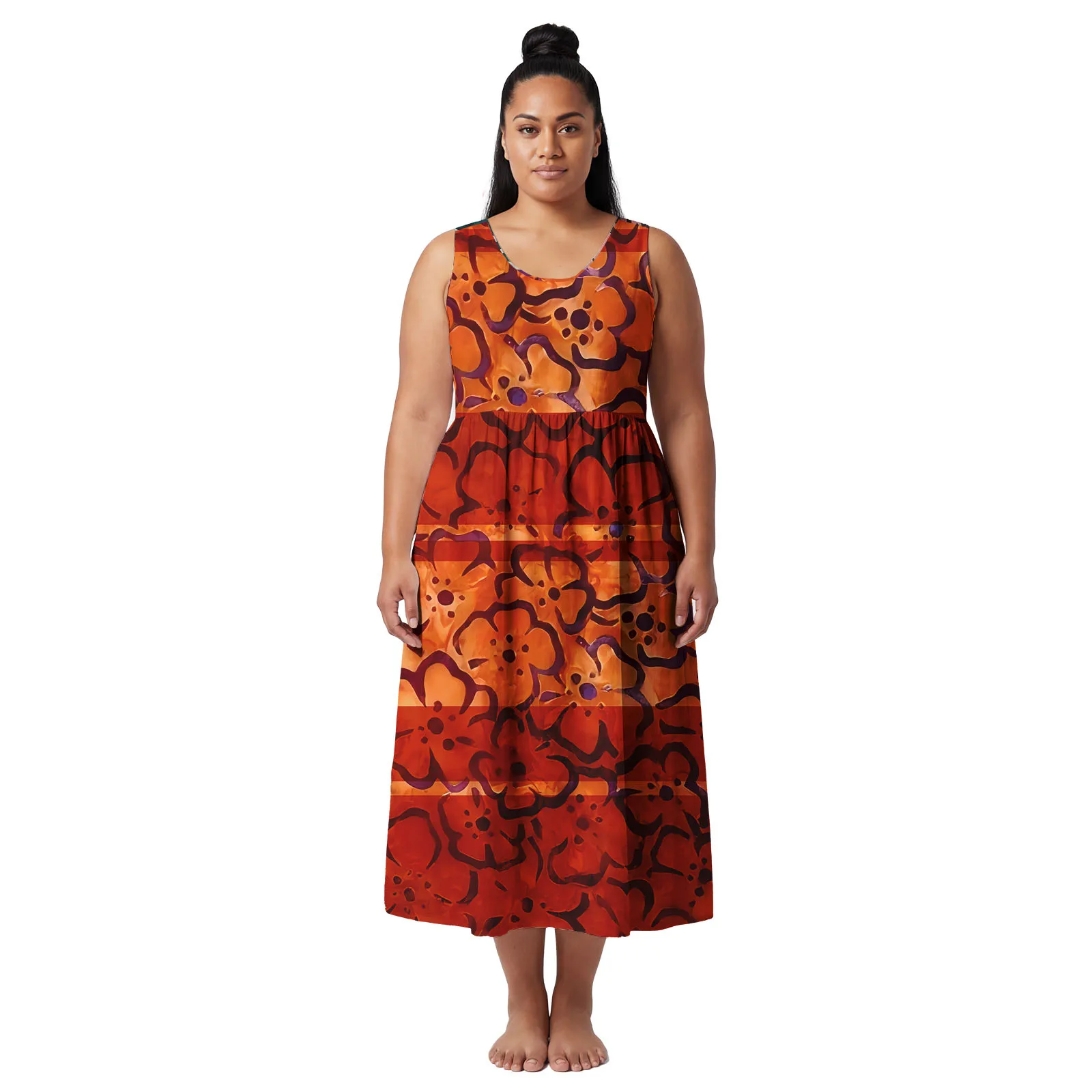 

Удобная женская одежда: повседневные сарафаны в поло-независимом стиле, макси-юбки с круглым вырезом, полинезийские топы и платья, гавайская женская одежда