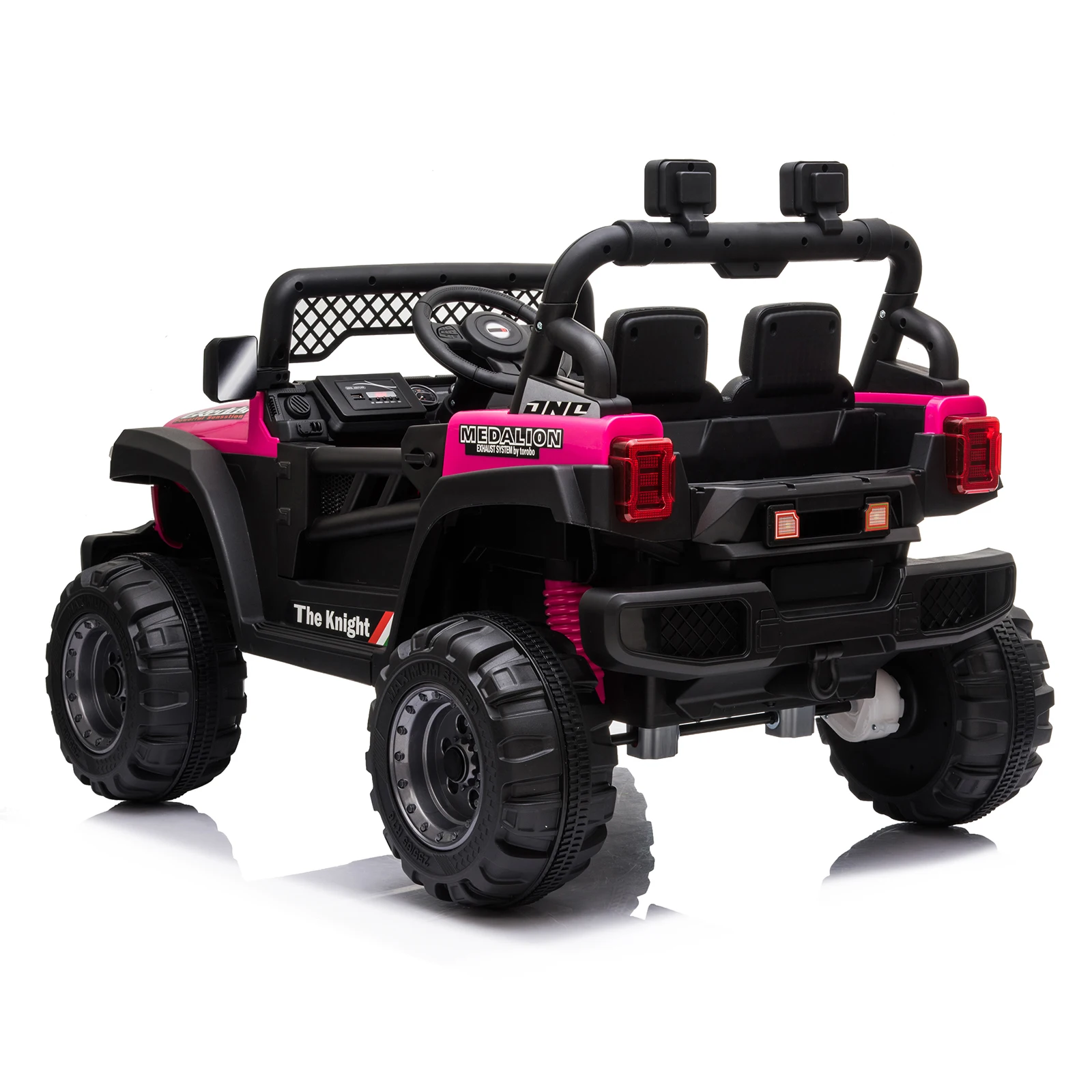 Dual Drive 12V 4.5A.h with 2.4G Remote Control off-road Vehicle Rose Red