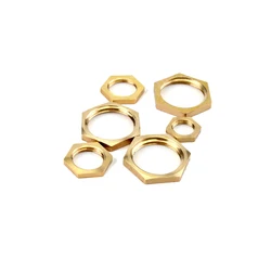 5Pcs/Lot Brass Hex Lock Nuts Pipe Fitting 1/8 1/4 3/8 1/2  BSP Female Thread Hexagonal Shank Cap